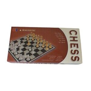 Magnetic Folding Chess Set International Standard Travel Gold Silver